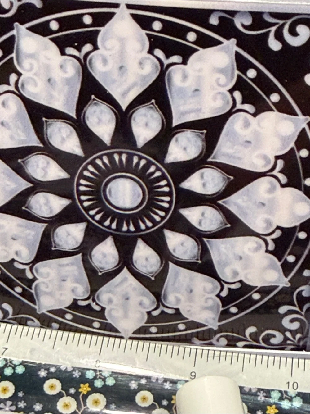 Set of 15 MIXED Black & White Mandala Decorative Tiles Peel Stick Decals 4
